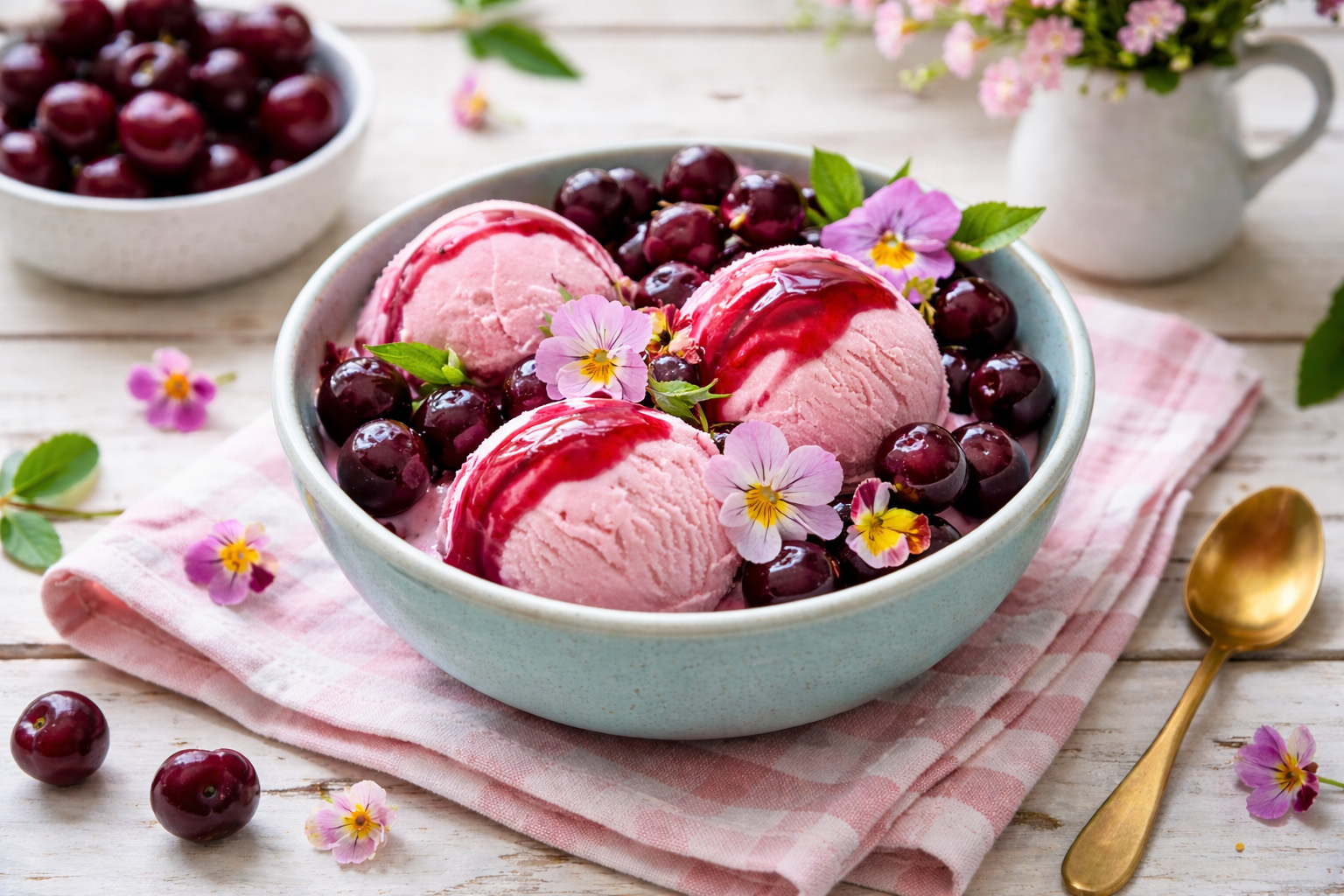 Cherry Blossom Petal Ice Cream