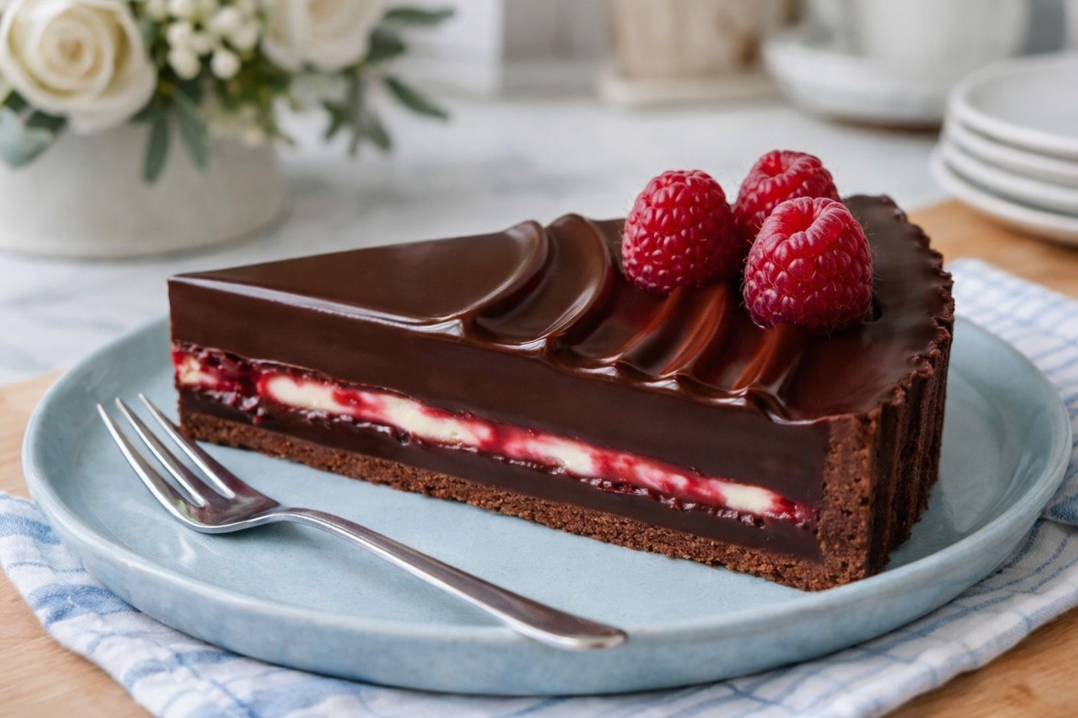 Hartwell Chocolate Raspberry Tart with Dark Chocolate Ganache copy