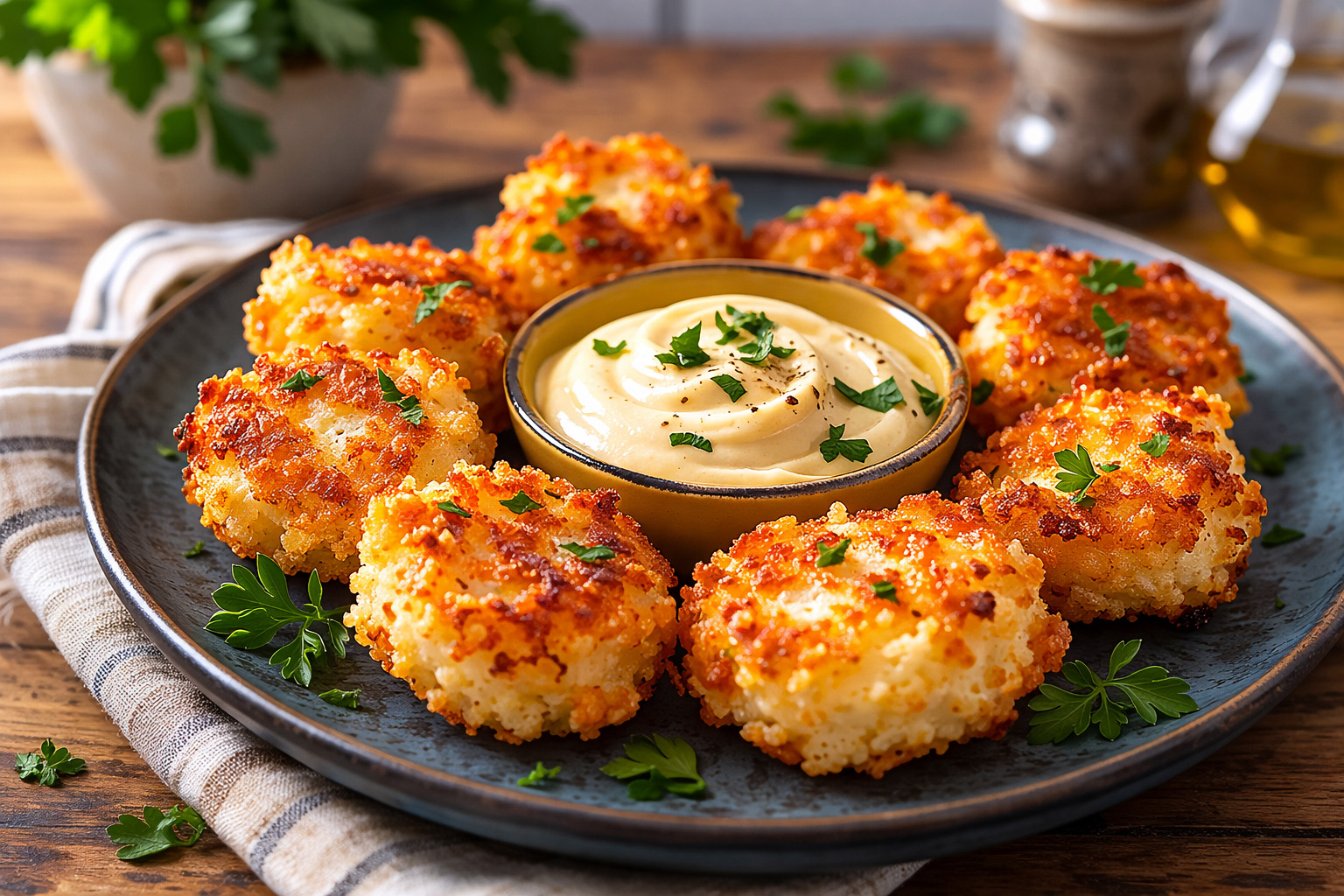 Pan-Golden Shrimp Cakes with Fresh Lemon Aioli