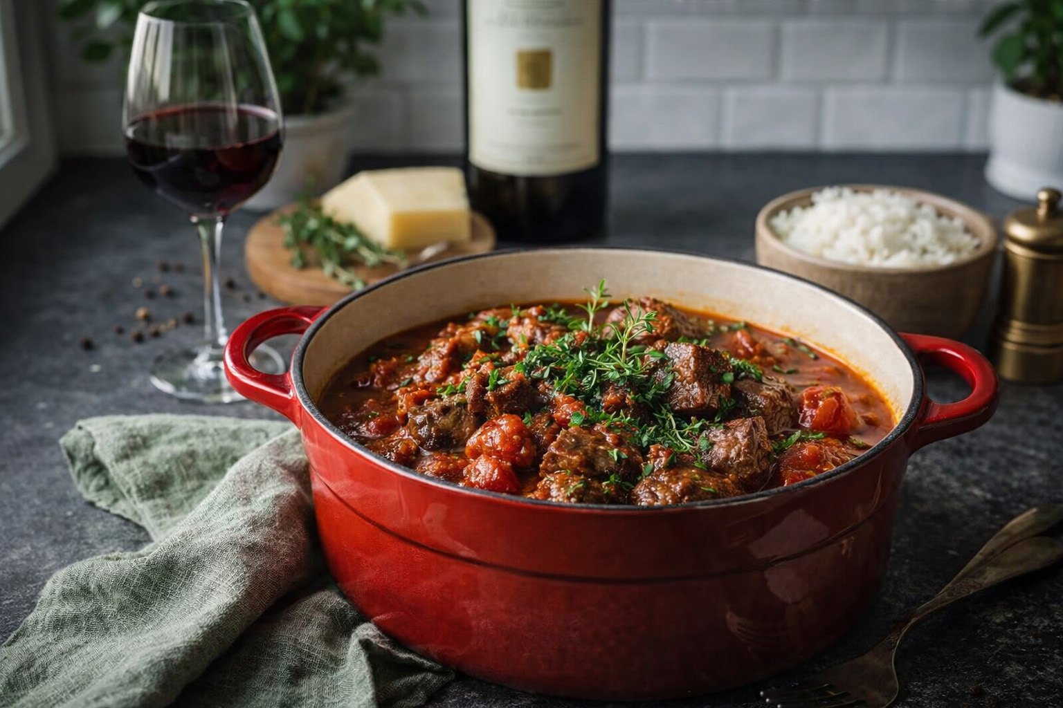 Tuscan Red Wine Pork Stew